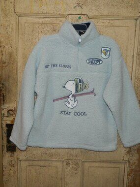 Peanuts Snoopy Winter Sherpa Pullover Sz XS (J-13)